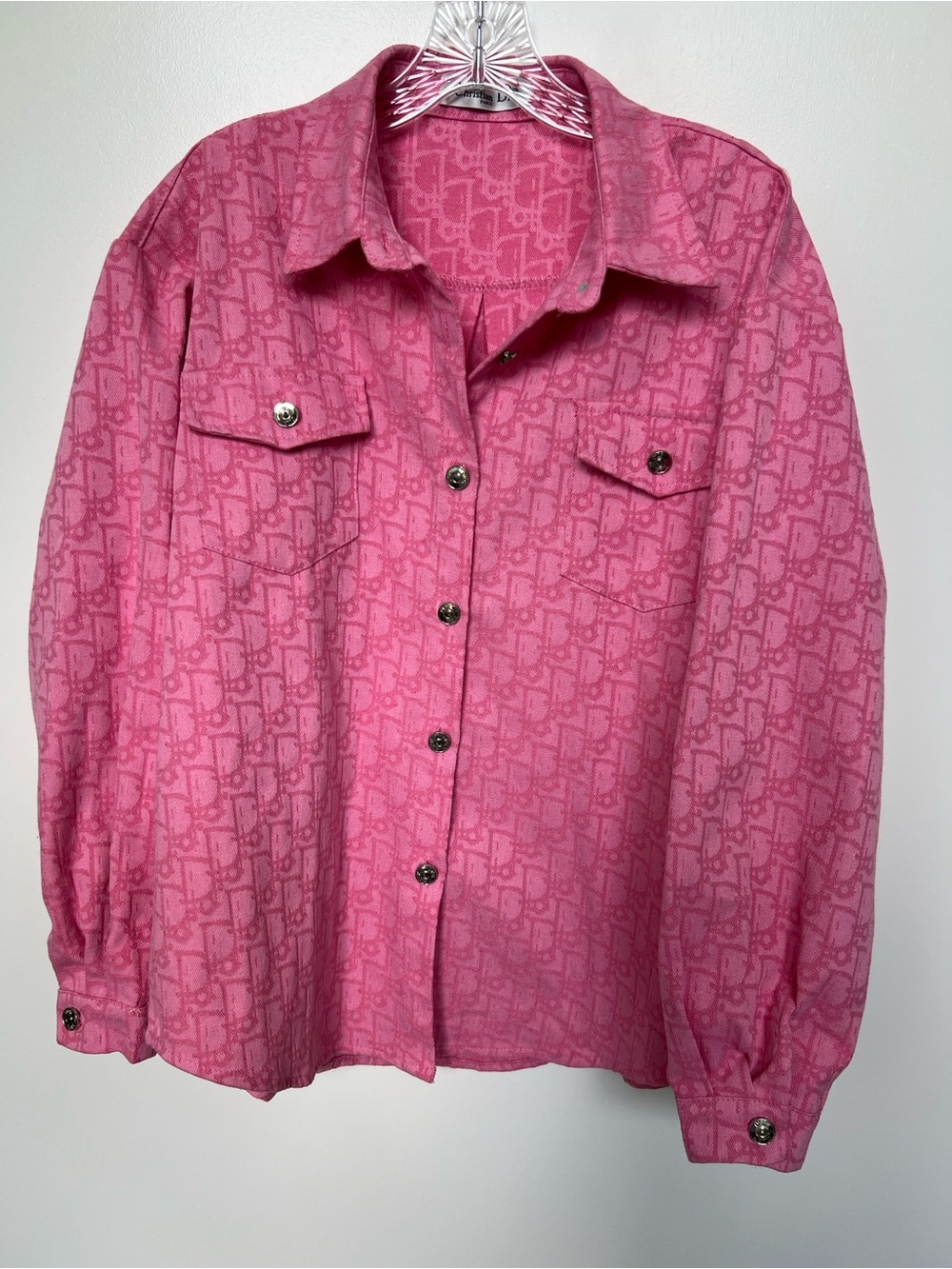 Dior Pink Monogram Button-Down Shirt